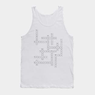 (1953CE) Crossword pattern with words from a famous 1953 science fiction book. Tank Top